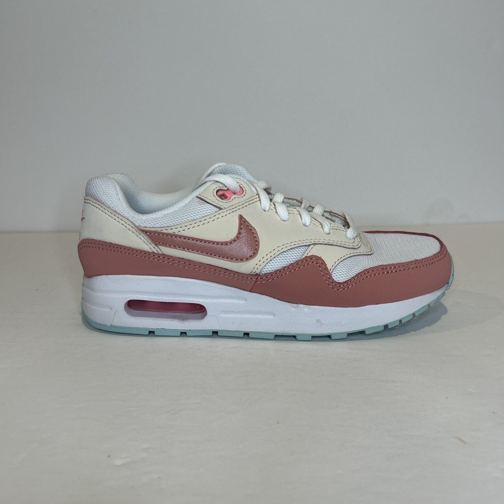 Nike Air Max 1 White Red Star Dust Guava Ice Size 6.5 Youth Brand New DZ3307-101